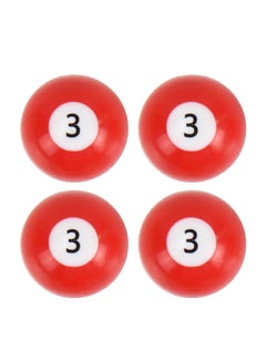 Buy 4-Piece Ball Number 3 Shaped Car Tire Valve Cap in Saudi Arabia