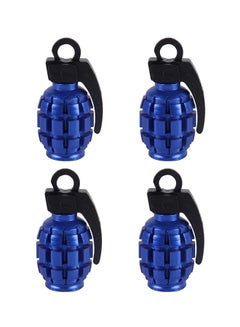 Buy 4-Piece Grenade Shaped Car Tire Valve Cap in Saudi Arabia