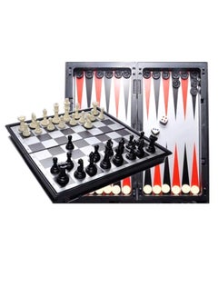 Buy 3-In-1 Magnetic Chess And Checkers With Backgammon Game Set 40centimeter in Saudi Arabia