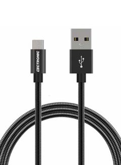 Buy Type A To Micro USB Metal Charging Cable Black in Saudi Arabia