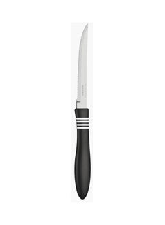 Buy Pack Of 2 Stainless Steel Steak Knife Black/Silver in UAE