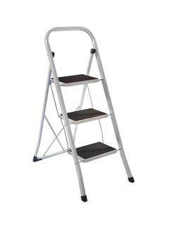Buy 3-Step Metal Ladder White 115x46.5x3.5centimeter in Saudi Arabia