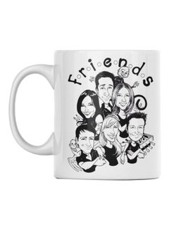 اشتري مج قهوة بطبعة من مسلسل "Friends" أبيض/ أسود 350ملليلتر في الامارات