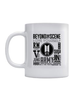 Buy BTS Squad Albums Printed Mug White/Black 350ml in Saudi Arabia