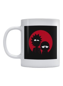 Buy Rick And Morty Printed Ceramic Coffee Mug White/Red/Black in Egypt