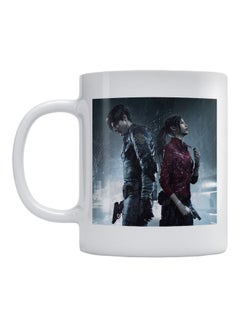 Buy Resident Evil Game Printed Ceramic Coffee Mug White/Grey/Red 350ml in Saudi Arabia