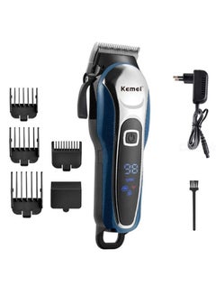 Buy Professional Electric Hair Trimmer Kit Black/Blue/Silver 18 x 6centimeter in UAE