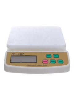 Buy Electronic Digital Kitchen Scale SF-400A White/Yellow/Green in Egypt