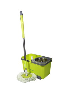 Buy Emphatic Spin Mop And Bucket Set Green/Grey/White in UAE