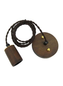 Buy Wooden Lamp Holder Dark Brown in UAE