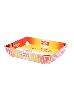 Buy Rectangular Glass Oven Tray Clear 2.6Liters in Saudi Arabia