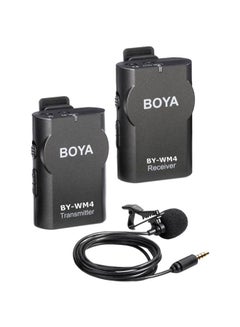Buy Universal Lavalier Wireless Microphone Kit BY-WM4 Pro Black in UAE