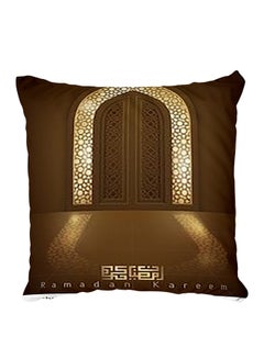 Buy Decorative Printed Pillow Cover Brown in Egypt