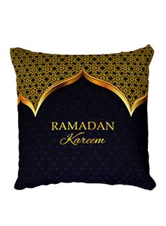 Buy Decorative Printed Pillow Cover Black in Egypt