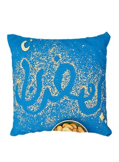 Buy Decorative Printed Pillow Cover Blue in Egypt