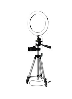 Buy LED Ring Fill-In Lamp With Tripod Silver/Black in Egypt
