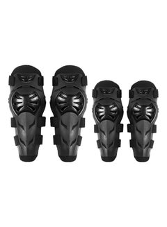 Buy 4-Piece Adjustable Motorcycle Knee And Elbow Guard Set in UAE