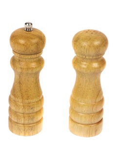 Buy 2-Piece Spice Mill Set Beige 14cm in Saudi Arabia