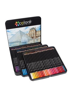 Buy 72-Piece Wooden Colored Drawing Pencil Set multicolour in Saudi Arabia