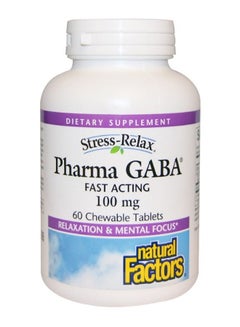 Buy Stress-Relax Pharma Gaba - 60 Chewable Tablets in UAE