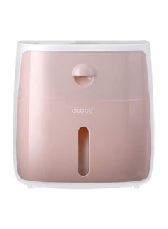 Buy Wall-Mounted Tissue Dispenser White/Pink 23.2x14.5x22.6centimeter in UAE