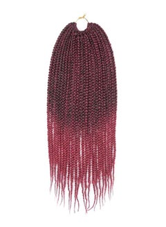 Buy Long Braid Style Hair Wig Burgundy 22inch in UAE
