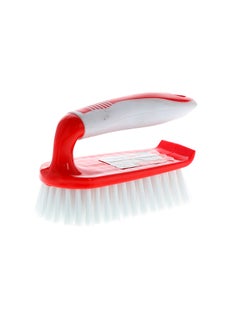 Buy Hard Hand Brush Red/White 12cm in Saudi Arabia