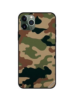 Buy Protective Case Cover For Apple iPhone 11 Pro Max Green & Brown Camouflage Pattern in UAE