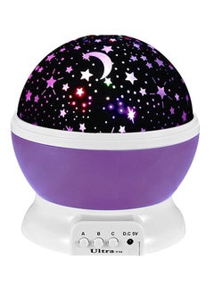 Buy Star Ball Rotation Projection Lamp Purple/Black in UAE