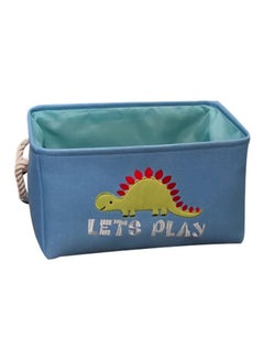 Buy Dinosaur Printed Storage Basket Blue/Red/Yellow 40x28x22cm in UAE