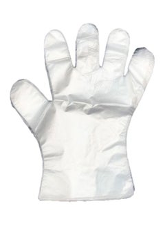 Buy Pack Of 100 Disposable Plastic Gloves Clear 26x2x16centimeter in Saudi Arabia