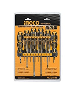 اشتري 18-Piece Screwdriver Set Multicolour في مصر