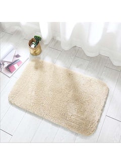 Buy Anti-Skid Quick Dry Bathroom Mat Beige 40 x 60centimeter in Saudi Arabia