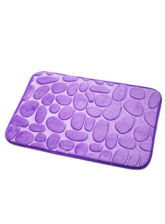 Buy 3D Pebble Design Bathroom Mat Purple 39.5 x 58cm in Saudi Arabia