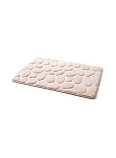 Buy Pebble Design Bathroom Mat Beige 40 x 60cm in Saudi Arabia