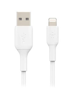 Buy BoostCharge Pro Flex Silicone USB A To Lightning Cable, MFI Certified iPhone Cable 20W Fast Charging Power Delivery For iPhone 15, 14, 13, 12, Pro, Plus, Pro Max, Mini, iPad And More - (1M) White in UAE