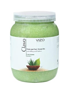 Buy Clavo Lightening Hand And Foot Scrub - Aloe Vera Green 1000ml in Saudi Arabia