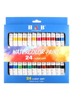 اشتري مجموعة ألوان مائية احترافية مكونة من 24 قطعة متعدد الألوان في الامارات