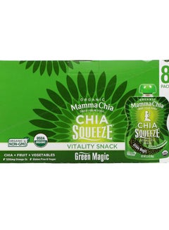 Buy Organic Green Magic Chia Soueeze Vitality Snack pack_of_8 in UAE