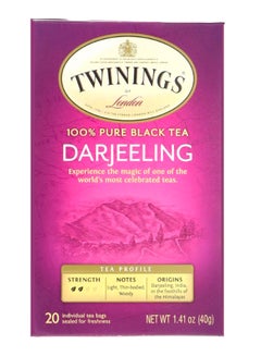 Buy Pure Darjeeling Black Tea 20 Bags 1.41ounce in UAE