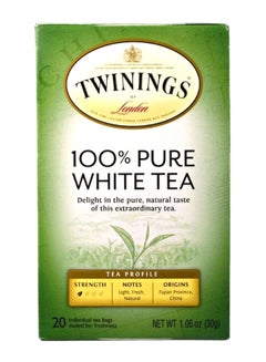 Buy Pure White Tea Bag 20 x 30grams in UAE