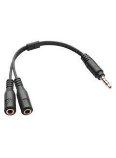 Buy Male To Female HDMI TRRS Y Splitter Black/Gold in Saudi Arabia