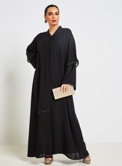 Buy Embroidered Abaya Black in UAE