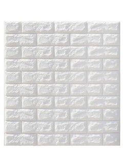 Buy 3D Brick Wall Sticker White in Saudi Arabia