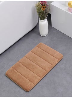 Buy Anti-Skid Quick Dry Bathroom Mat Brown 40 x 60centimeter in Saudi Arabia