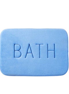 Buy Anti-Skid Quick Dry Bathroom Mat Blue 40 x 60centimeter in Saudi Arabia