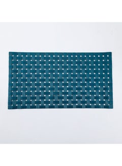 Buy Hollow Out Anti-Skid Bathroom Mat Teal Blue 39 x 71cm in Saudi Arabia