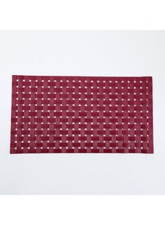 Buy Hollow Out Anti-Skid Bathroom Mat Maroon 39 x 71cm in Saudi Arabia