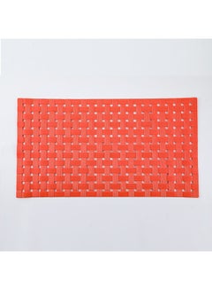 Buy Hollow Out Anti-Skid Bathroom Mat Red 39 x 71cm in Saudi Arabia