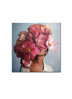 Buy Flower Women Wall Art Painting Multicolour 30 x 30centimeter in Saudi Arabia